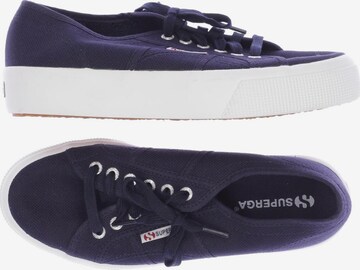 SUPERGA Flats & Loafers in 39 in Blue: front