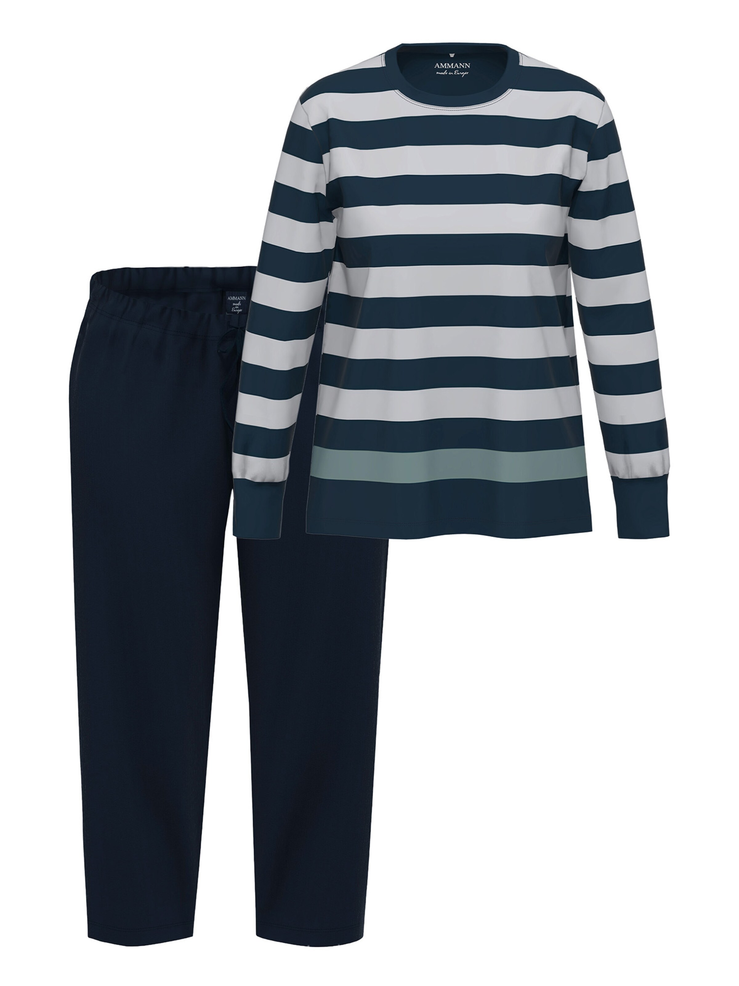 Ammann Pajama 'Night & Home' in Blue: front