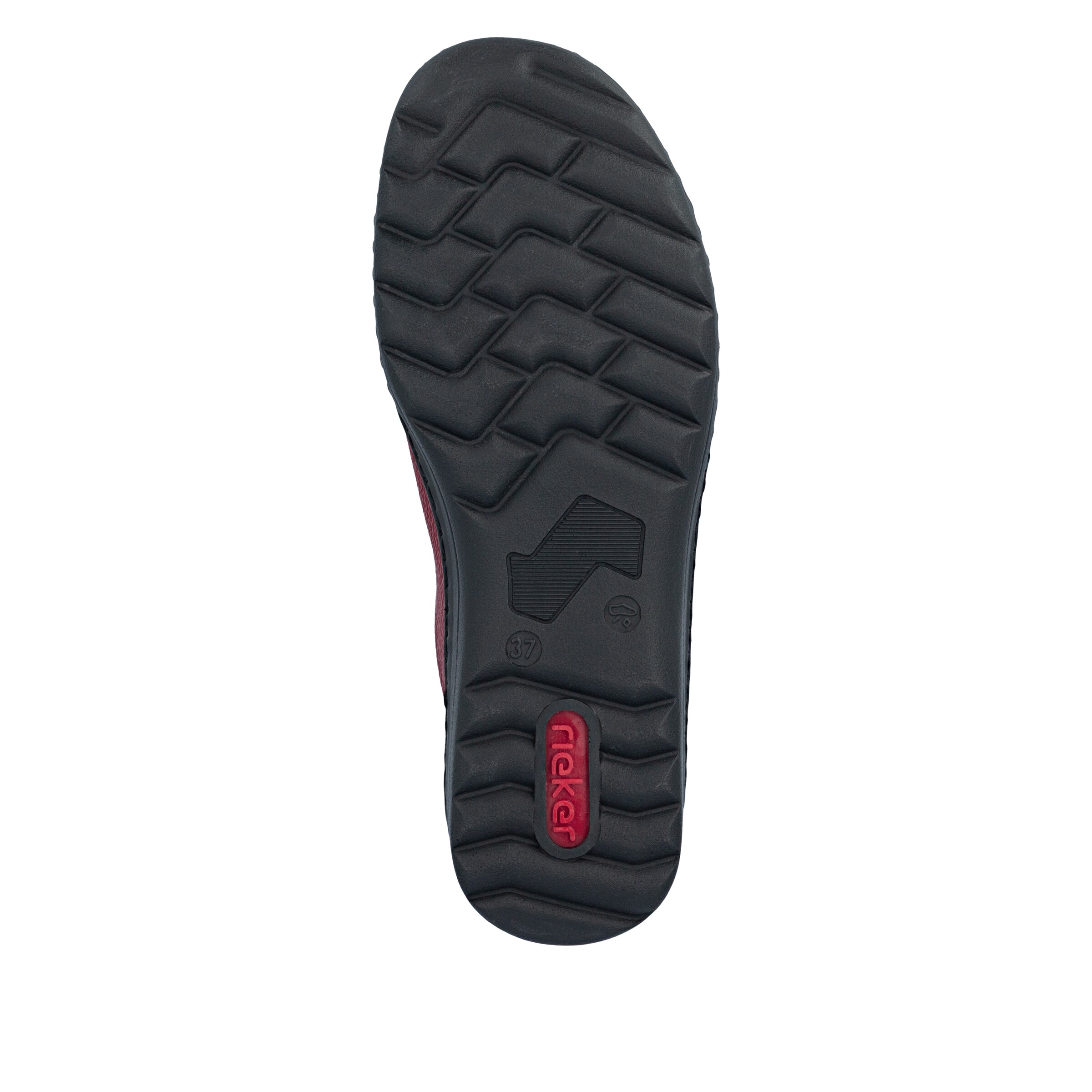 Chaussure à lacets Rieker en rouge