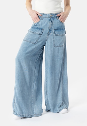 Wide Leg Jean 'Tris' Elias Rumelis en bleu : devant