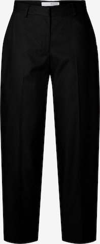 Pantalon à plis SELECTED en noir : devant