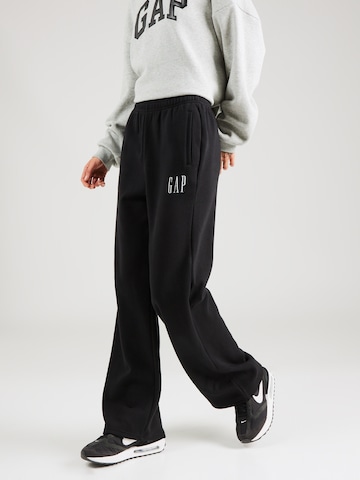 GAP Wide leg Broek in Zwart: voorkant