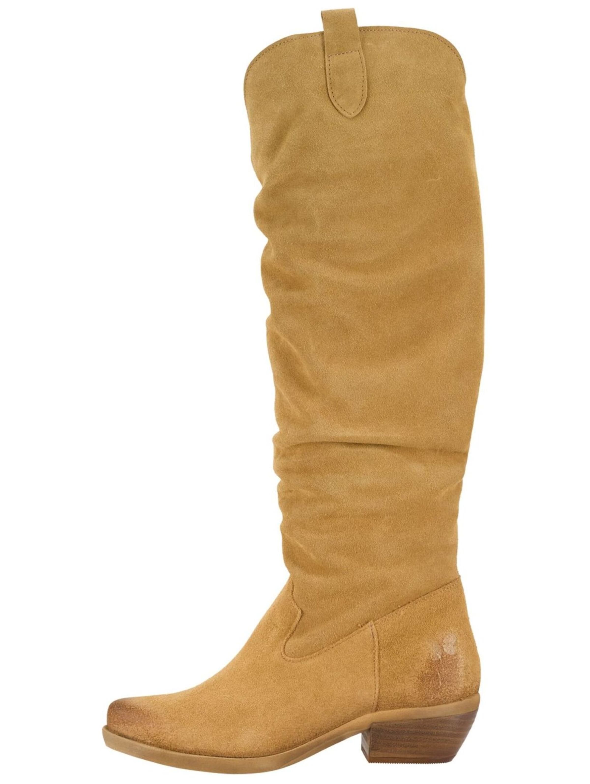 Felmini Wide Fit Cowboy Boots in Brown