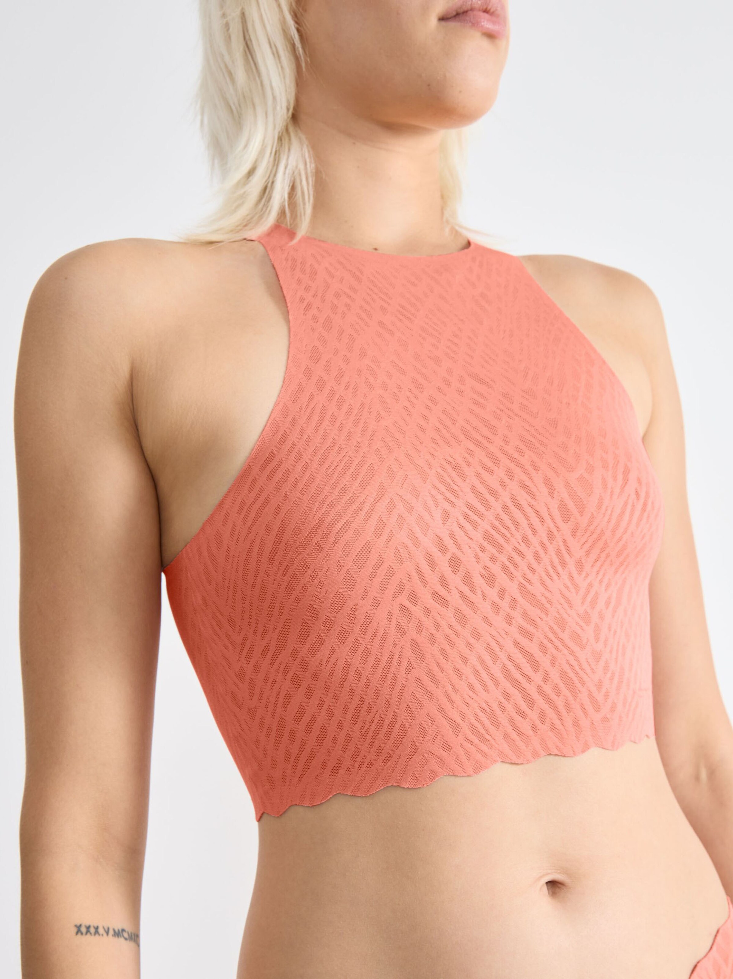 SLOGGI - Soutien Bustier Soutien ' ZERO Feel Bliss Crop Top ' em laranja