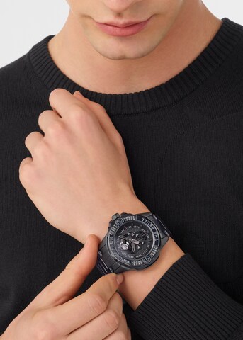 Philipp Plein Analogt ur 'The $kull' i sort: forside