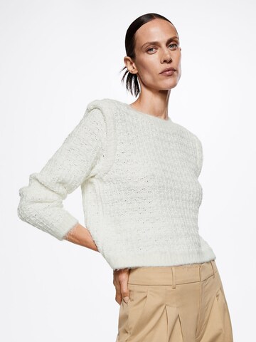 MANGO Tröja 'SNOWY' i beige: framsida