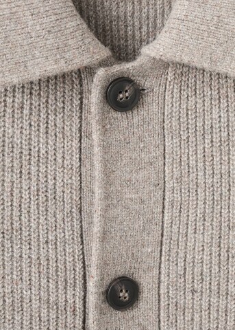 MANGO MAN Strickjacke 'Dina' in Braun