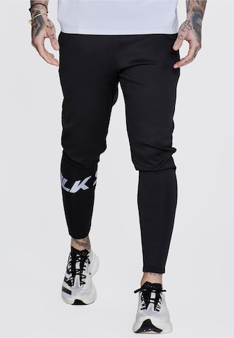 SikSilk Slimfit Broek in Zwart: voorkant