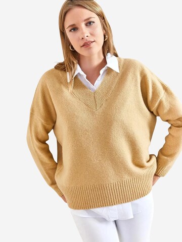 Bianco Lucci Sweater in Brown