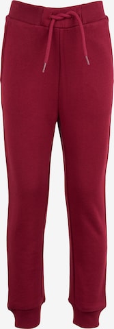 KnowledgeCotton Apparel Tapered Pants 'Rue' in Red: front