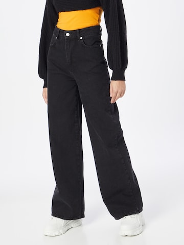 Oval Square Wide leg Jeans 'Drive' in Zwart: voorkant