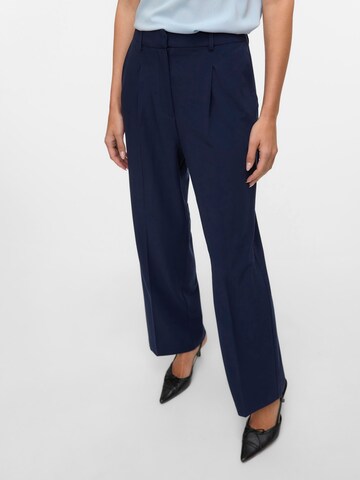 VERO MODA Wide leg Bandplooibroek 'VMUnika' in Blauw