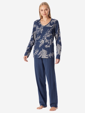 SCHIESSER Schlafanzug ' Comfort Essentials ' in Blau: Vorderseite
