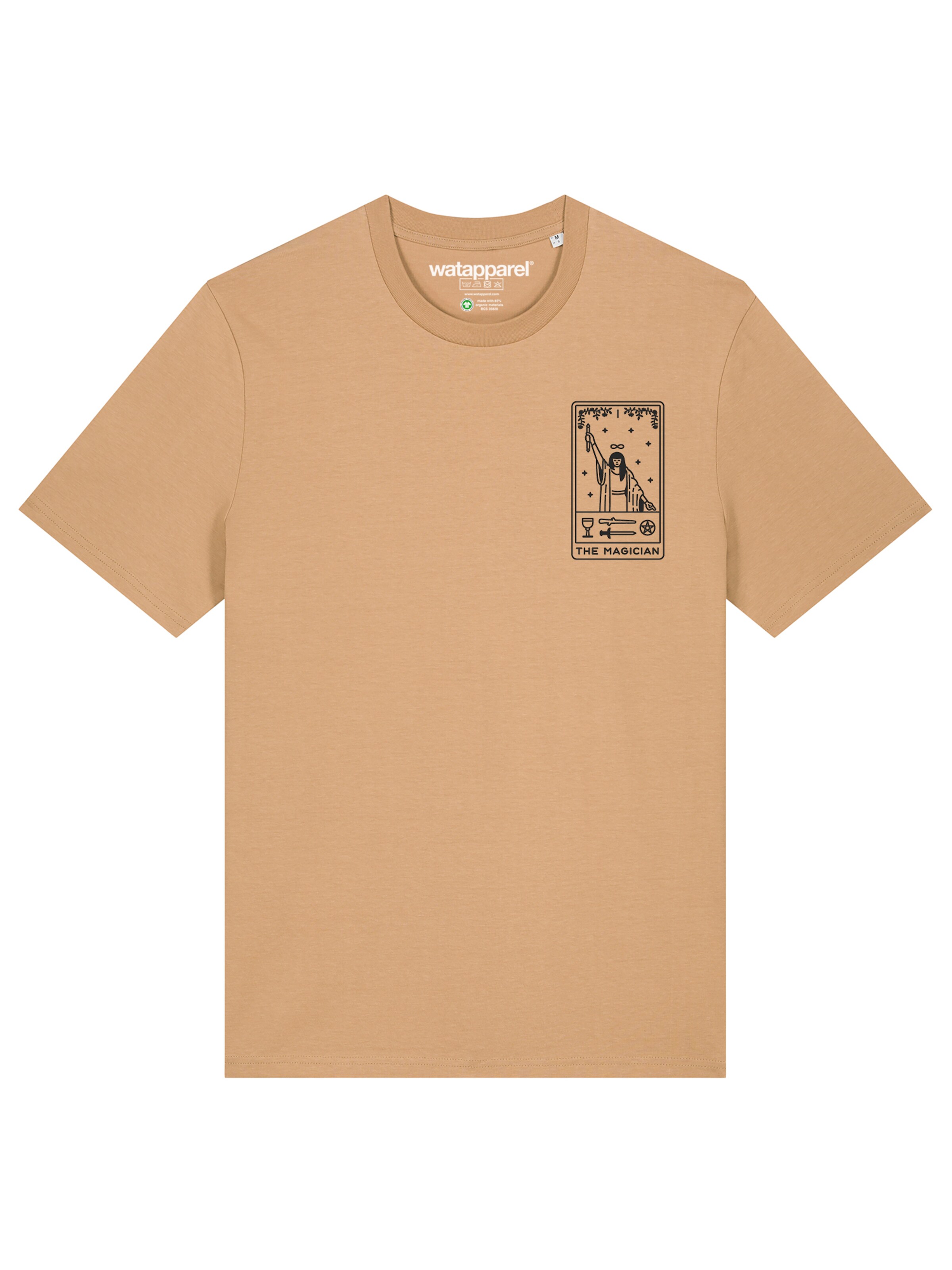 Maglietta 'Tarot The Magician' di Watapparel in beige: frontale