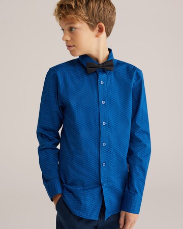 WE Fashion Средняя посадка Рубашка в Синий: спереди