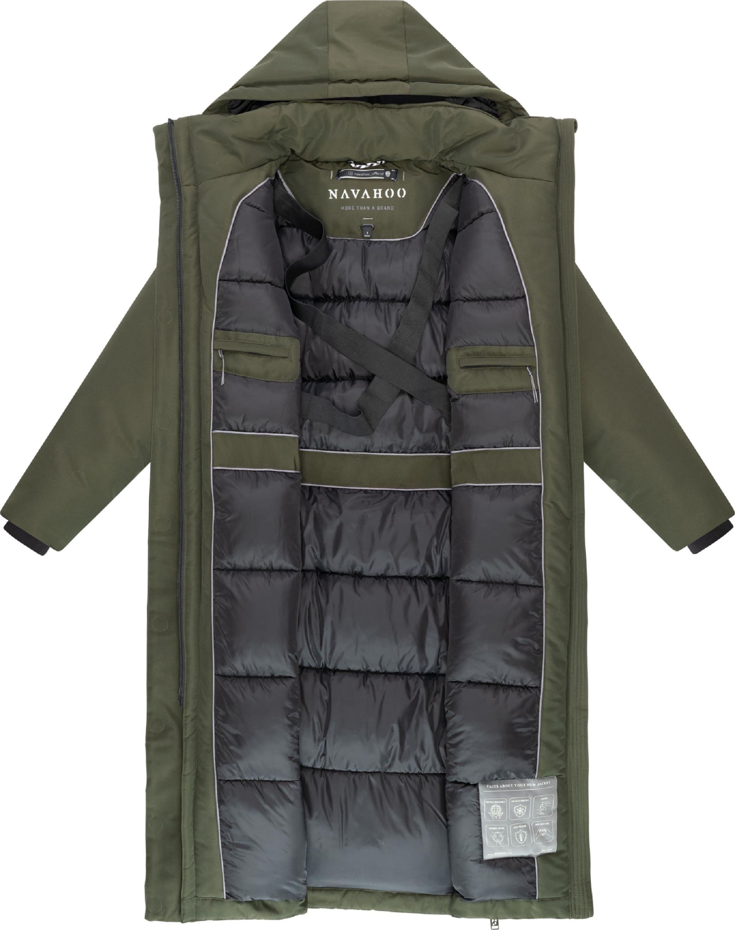 NAVAHOO Wintermantel 'Schneewächter 14' in Groen