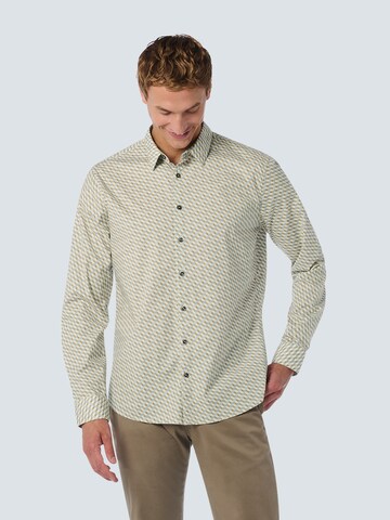 No Excess Regular Fit Hemd in Beige: Vorderseite