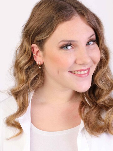 Boucles d'oreilles Lucardi en or : devant