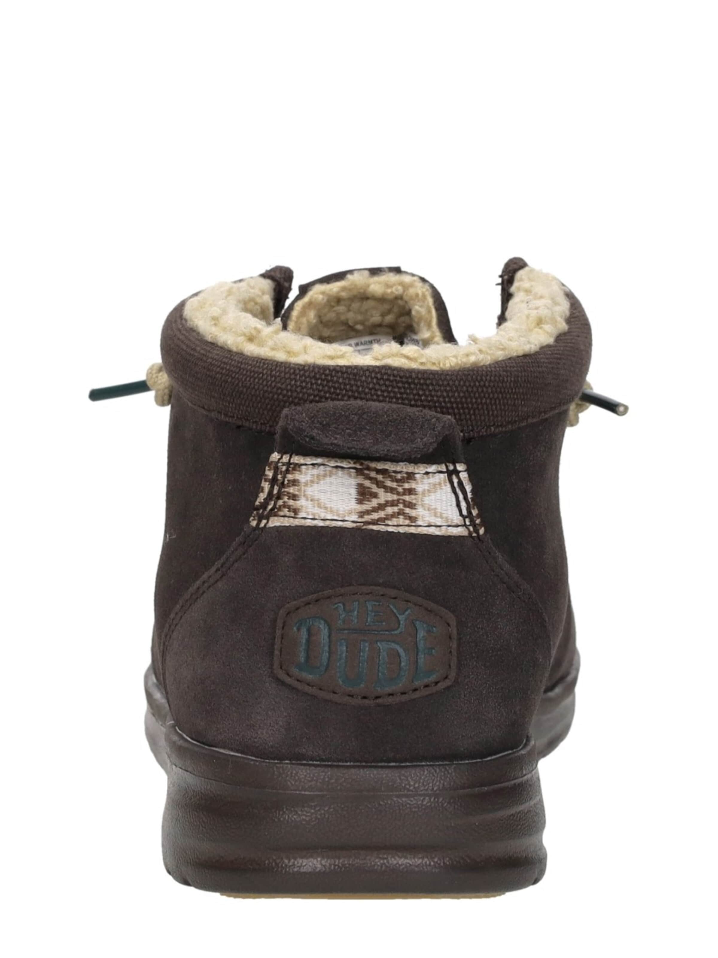 HEY DUDE Lace-up boot 'Wally Mid' in Brown