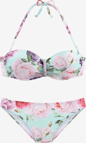 Bandeau Bikini LASCANA en mélange de couleurs : devant