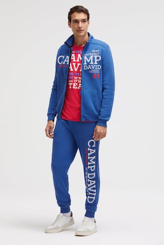 CAMP DAVID Zip-Up Hoodie in Blue