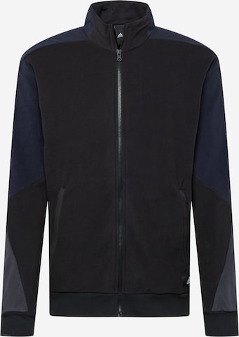 ADIDAS SPORTSWEAR Funktionele fleece-jas in Zwart: voorkant