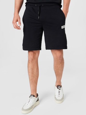 FILA Regular Workout Pants 'BÜLTOW' in Black: front