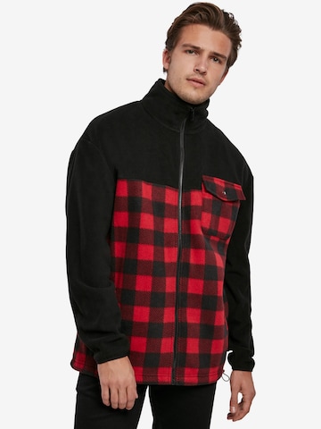 Urban Classics Fleece Jacket in Black: front