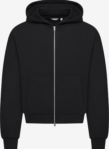Daily Cotton Sweatjacke 'DCCUENCA' in Schwarz: Vorderseite