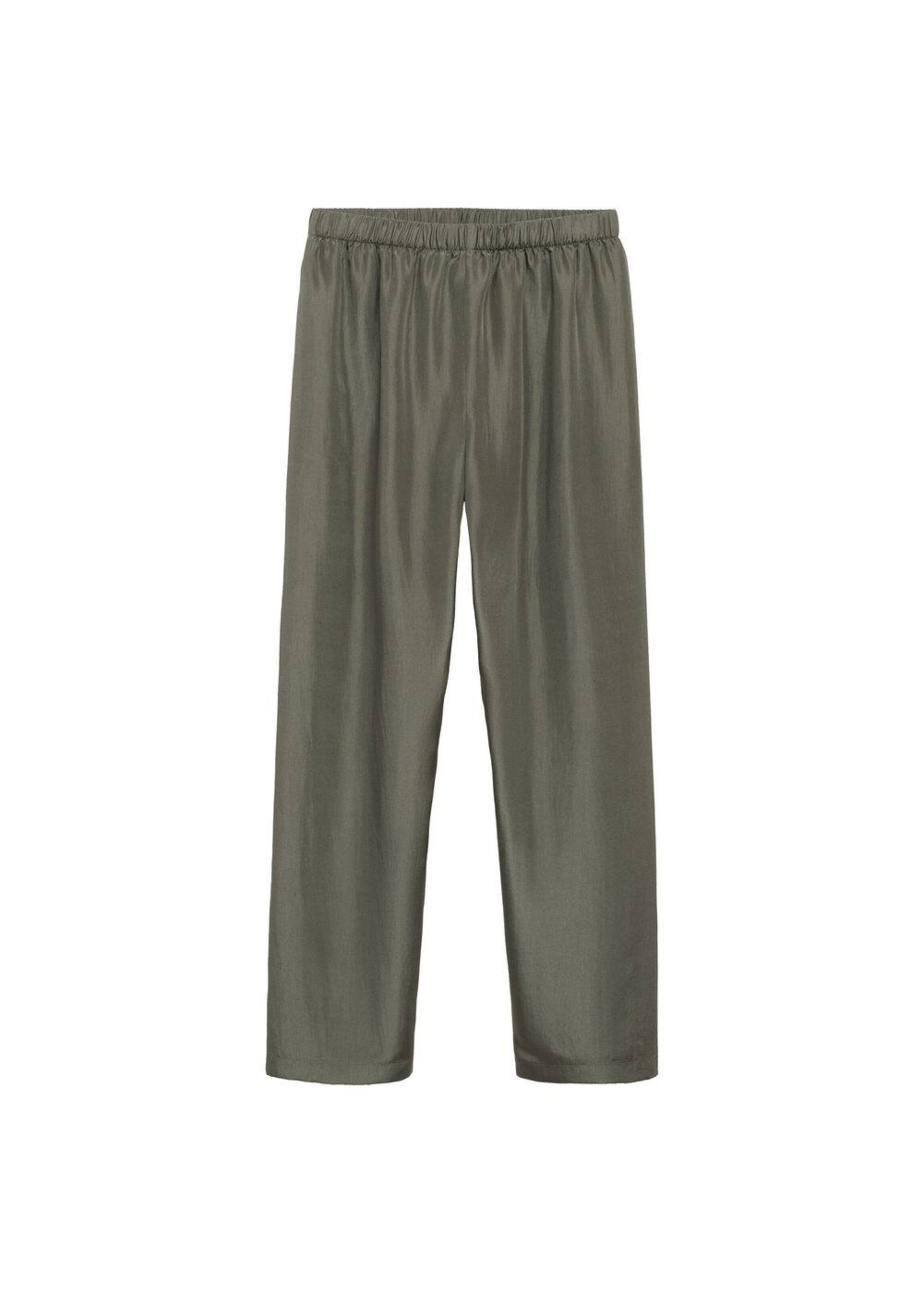 MANGO Pajama Pants 'Habo' in Green: front