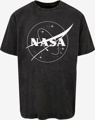 F4NT4STIC Shirt 'NASA Classic Insignia Logo' in Zwart: voorkant