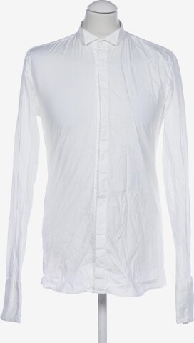 HUGO Red Button Up Shirt in M in White: front