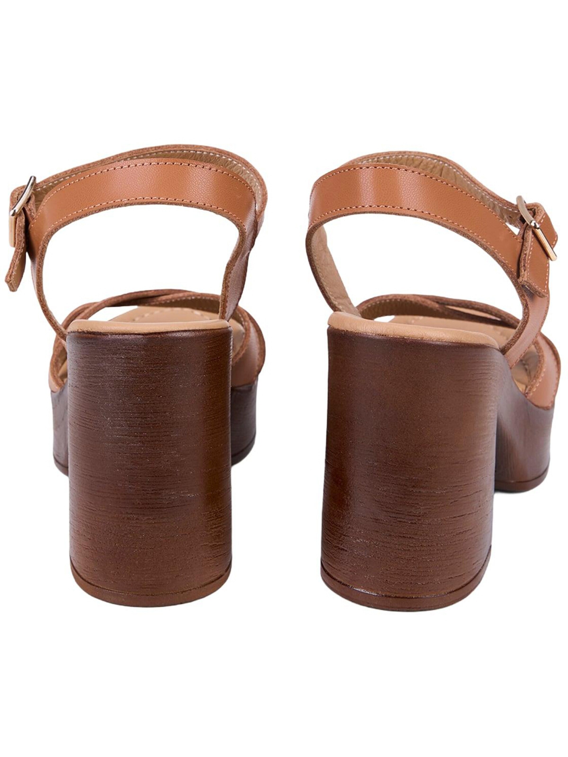 Sandales à lanières 'Sandalen mit Blockabsatz' Desa en marron
