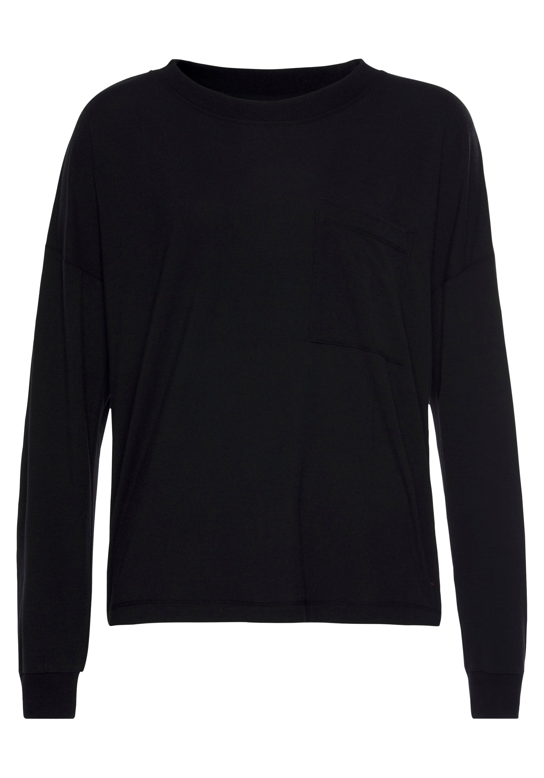 LASCANA Pajama shirt in Black: front