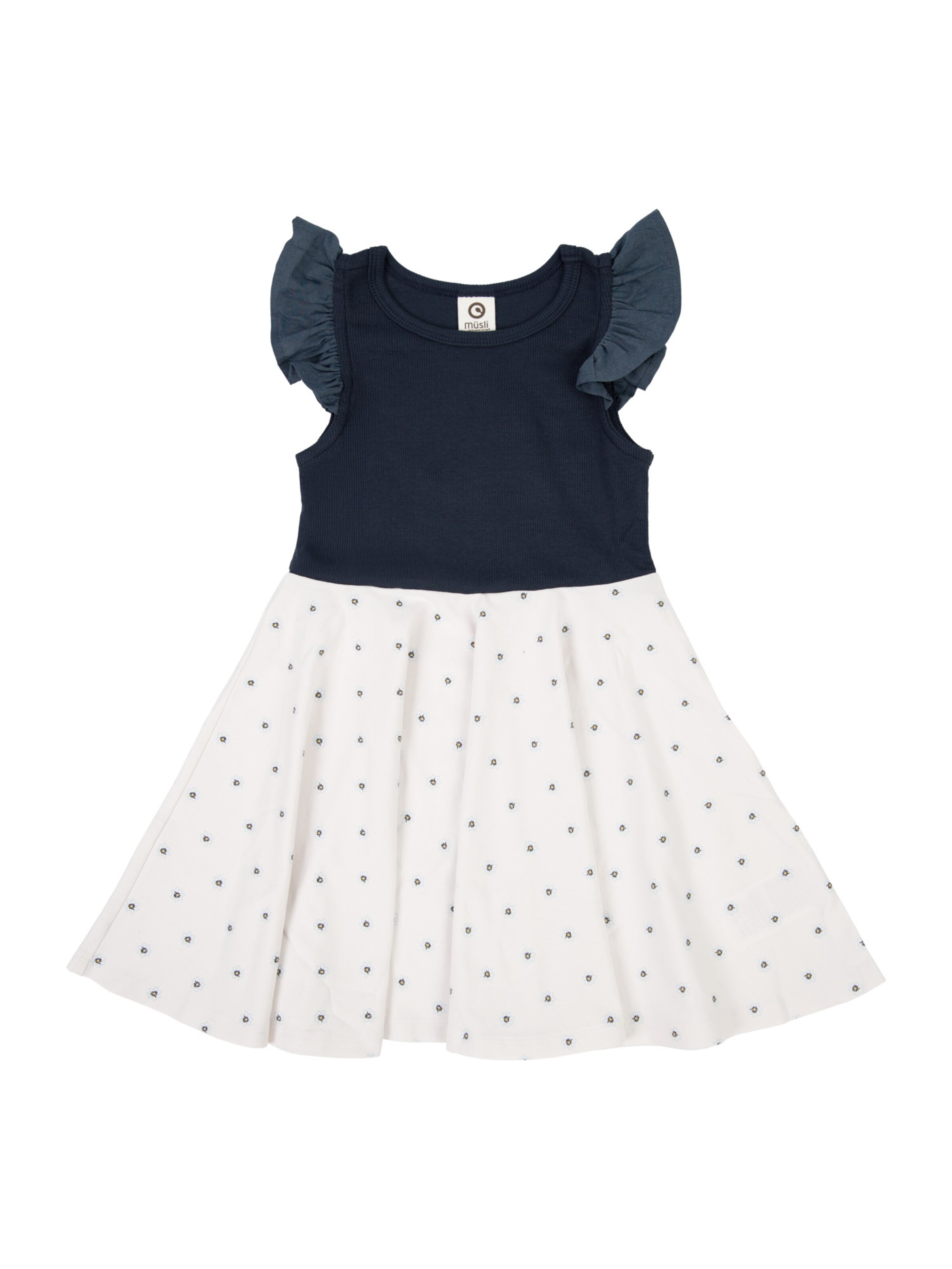 Müsli by GREEN COTTON - Vestido em azul: frente