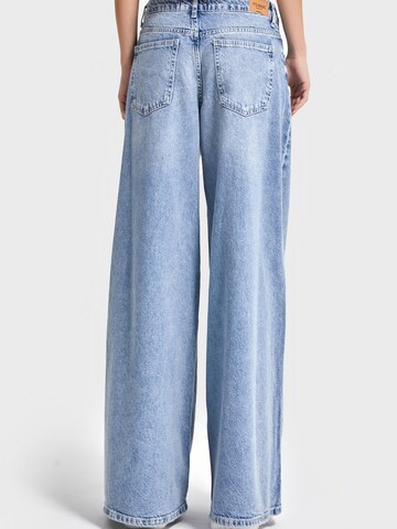IT'S BASIC Wide leg Jeans 'Palazzo' in Blauw