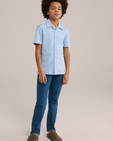 Coupe regular Chemise WE Fashion en bleu
