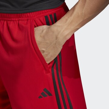 ADIDAS PERFORMANCE Regular Workout Pants 'Train Essentials' in Red