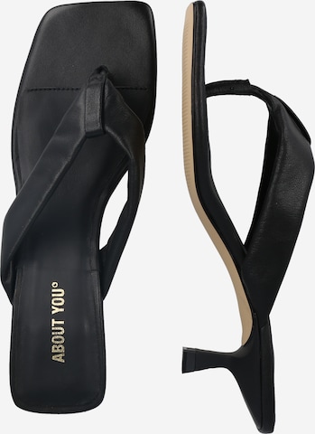 ABOUT YOU T-Bar Sandals 'Aimee' in Black