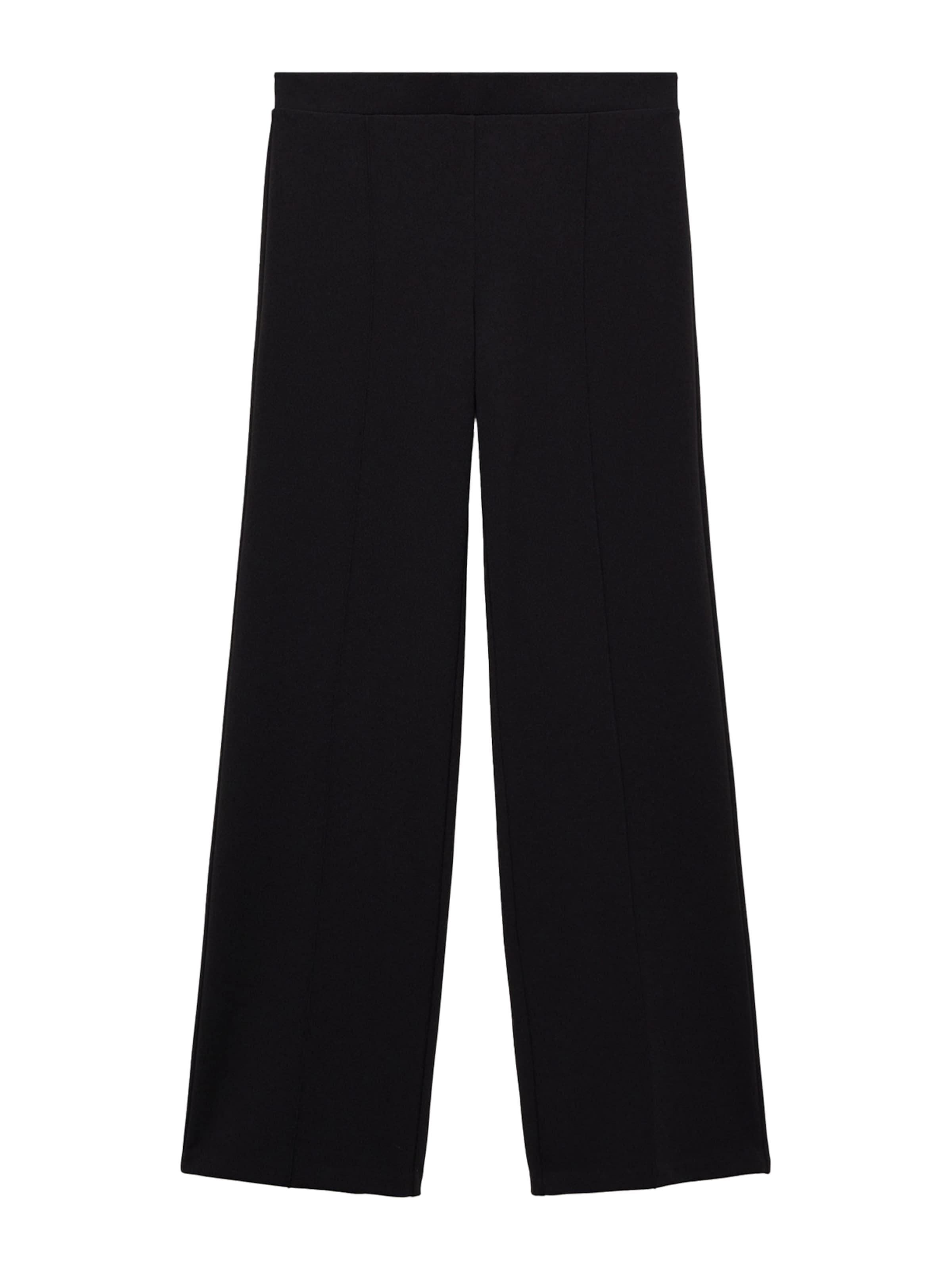 MANGO Wide Leg Housut 'AVAYA' värissä musta: etupuoli