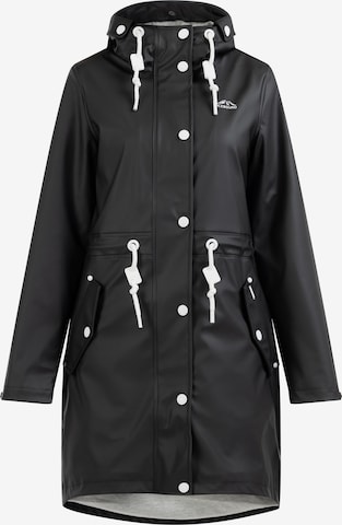 ICEBOUND Raincoat in Black: front