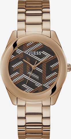 GUESS Analog Watch 'CUBED' in Gold: front