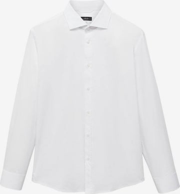 MANGO MAN Regular fit Button Up Shirt 'palmar' in White: front