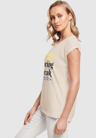 Merchcode T-Shirt 'Spring Break' in Beige
