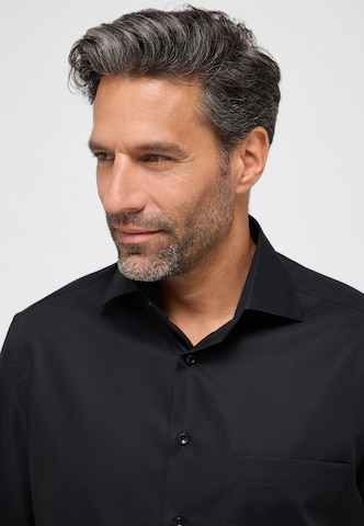 ETERNA Comfort fit Button Up Shirt in Black