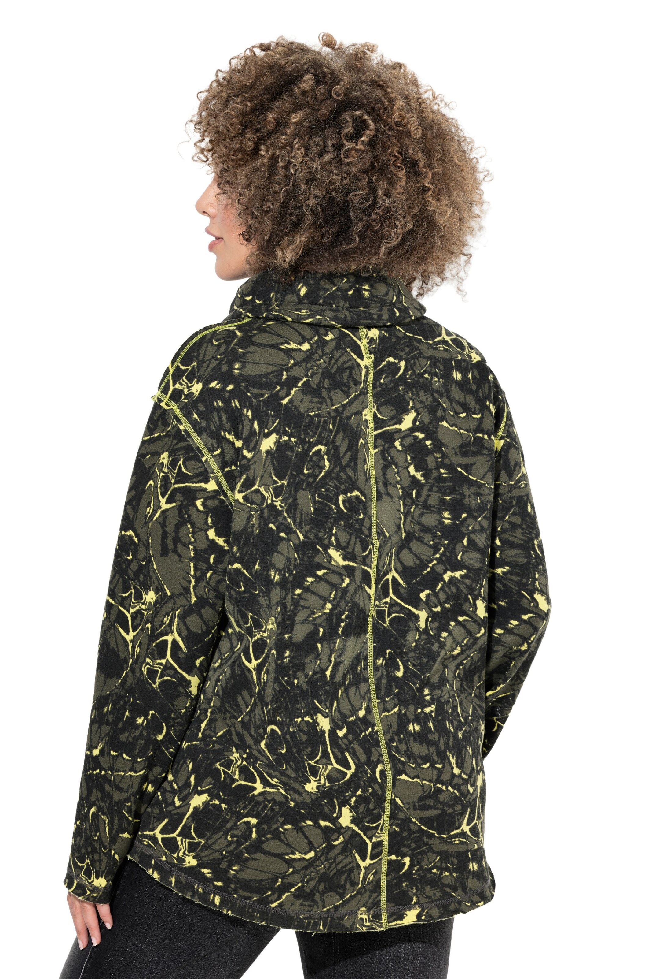 Ulla Popken Sweatshirt in Schwarz