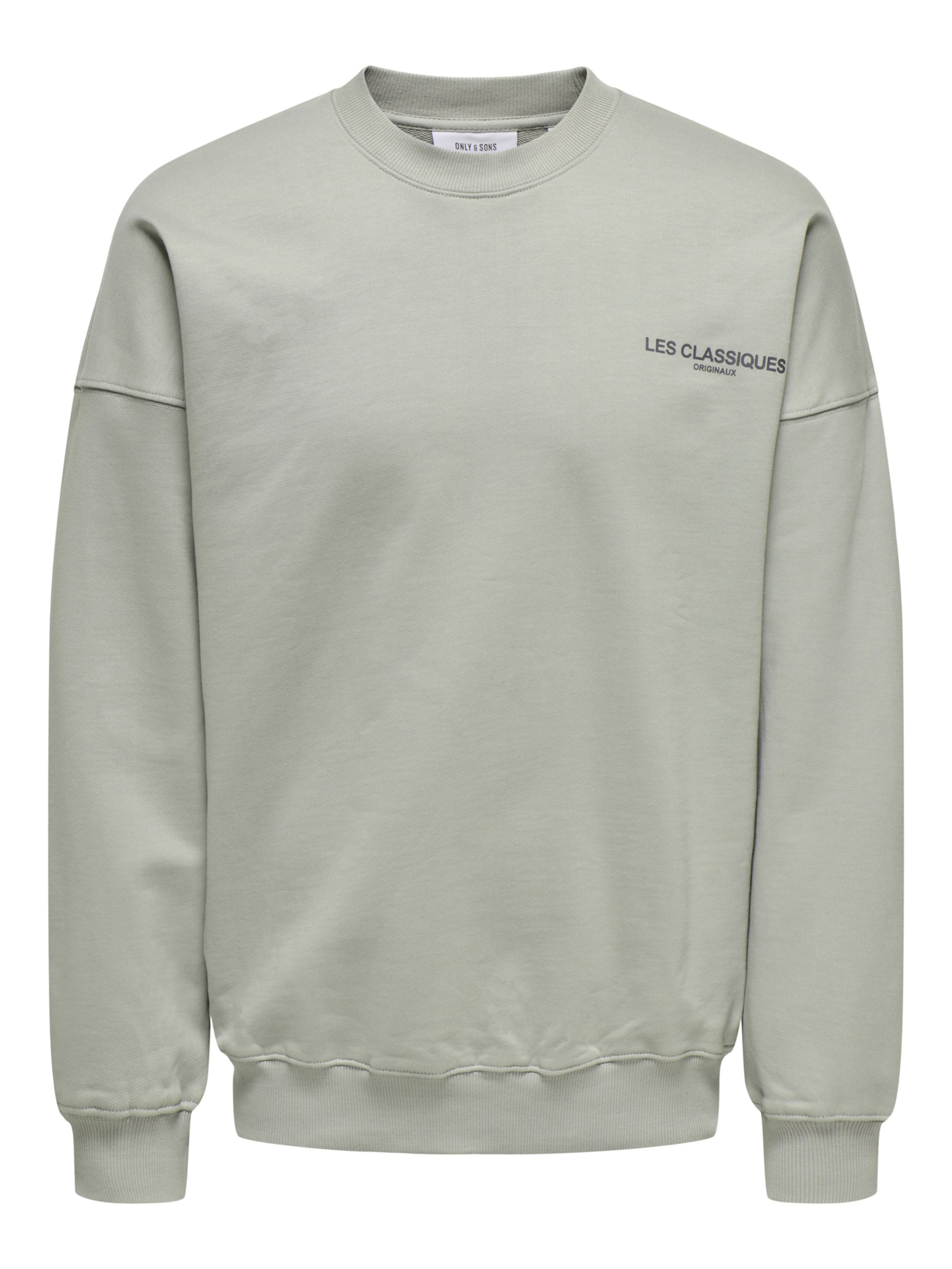 Only & Sons Sweatshirt 'Les Classiques' in Grey: front