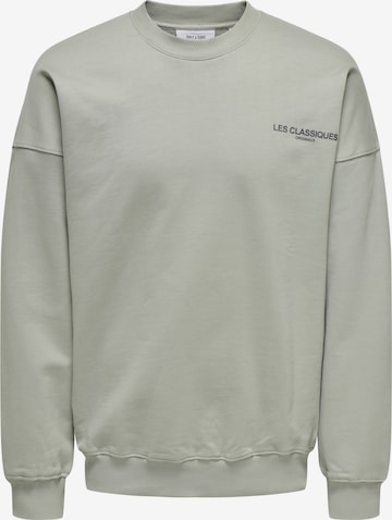 Only & Sons Sweatshirt 'Les Classiques' in Grey: front