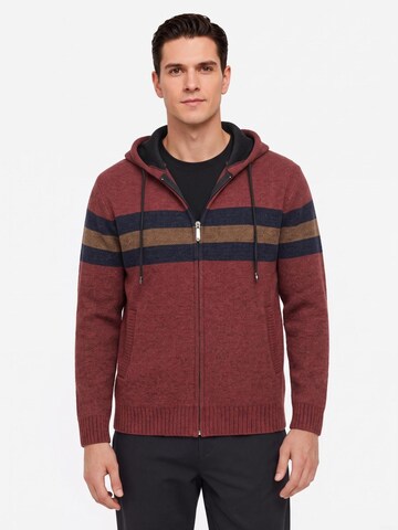 ALLTHEMEN Knit Cardigan 'Flausch' in Red: front