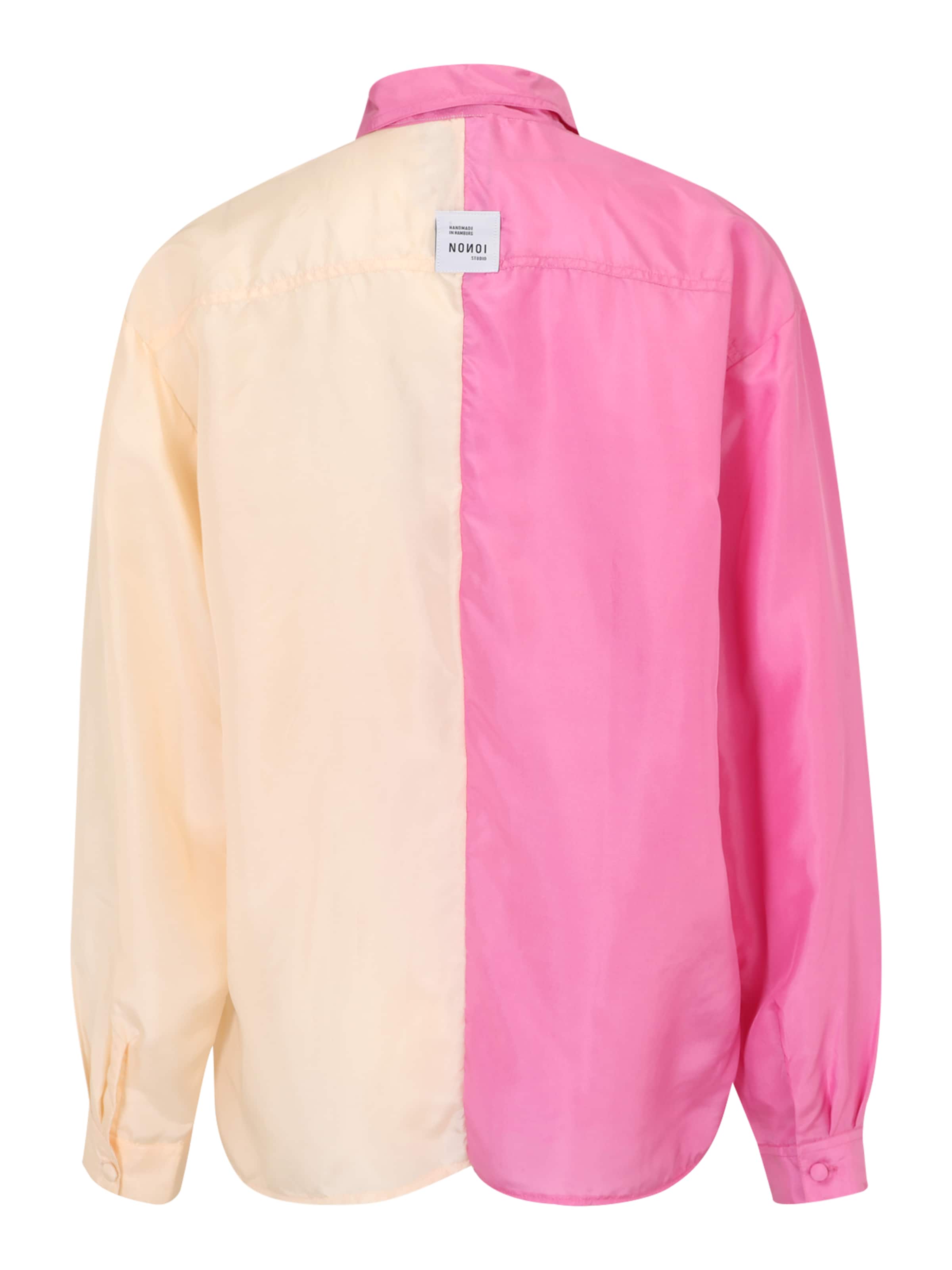 NONOI Studio Bluse 'Colorblocking' in Beige